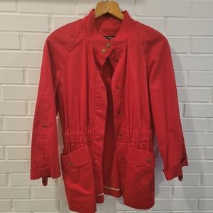 Mario Serrani vintage red jacket size 4 retro cotton spandex women's